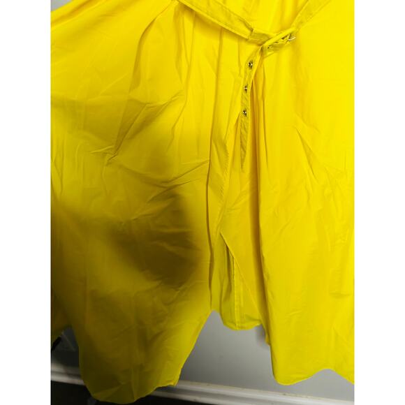 TOCCIN X RTR Bright Yellow Nylon Hourglass Sleeveless Twist Front Dress Size 10 - Picture 6 of 13